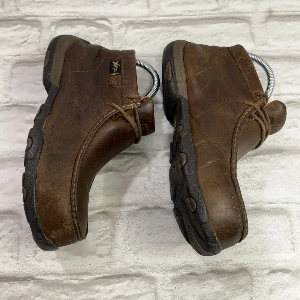 Twisted X‎ Chukka Driving Moc Boots Mens 6.5 M Brown Leather Barn Chore WDMCTM1